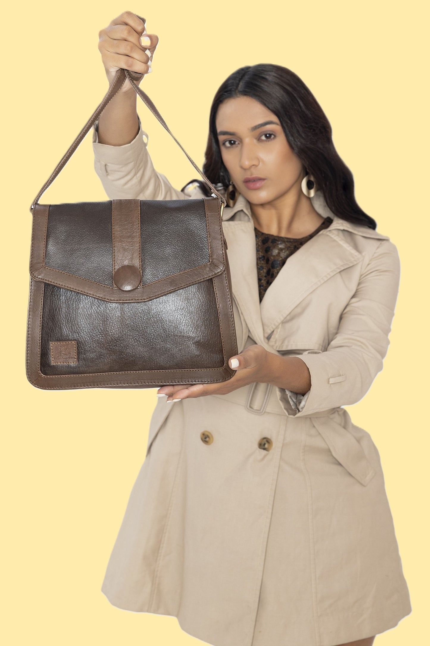 Leatherkart Camera Genuine Leather Sling/Shoulder Bag - Brown