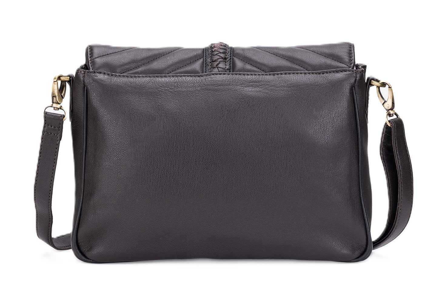 Leatherkart Stella Genuine Leather Shoulder Bag - Dark Brown