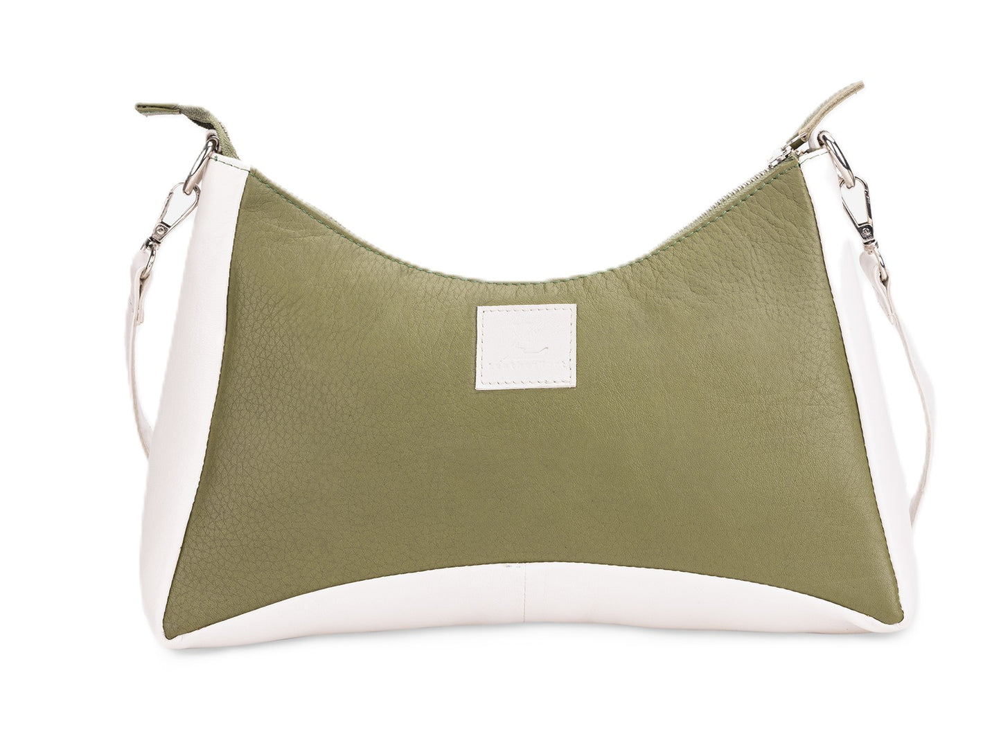 Genuine Leather Broad Strap Hobo Bag