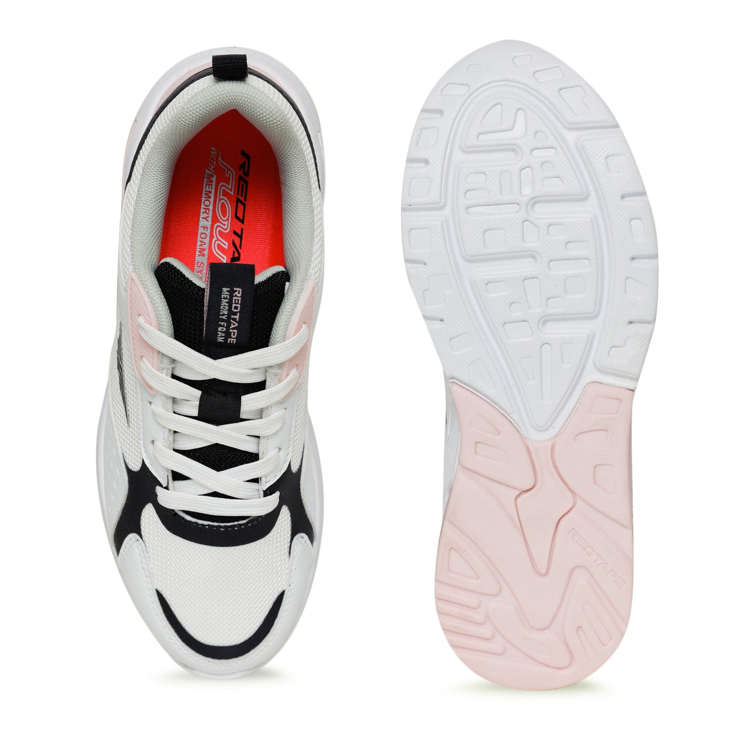 Red Tape Womens Sports Walking Shoes - White/Black