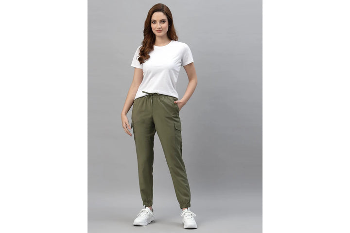 Womens Cargo Joggers with Front Side Pockets