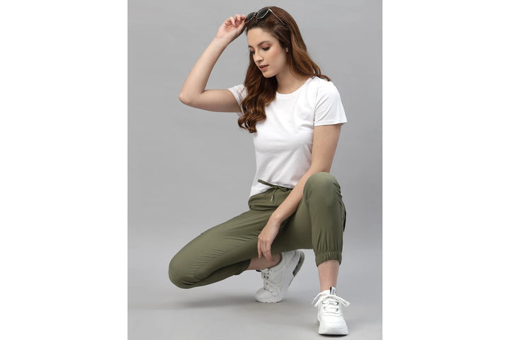 Womens Cargo Joggers with Front Side Pockets