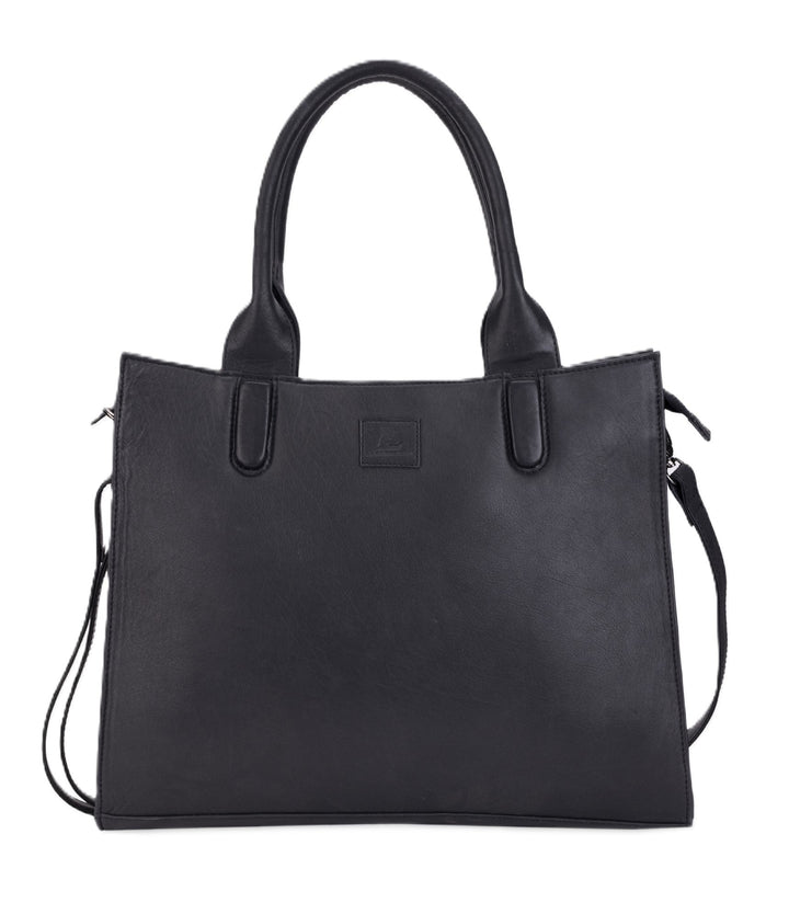 Leatherkart Timeless Genuine Leather Tote Bag - Black
